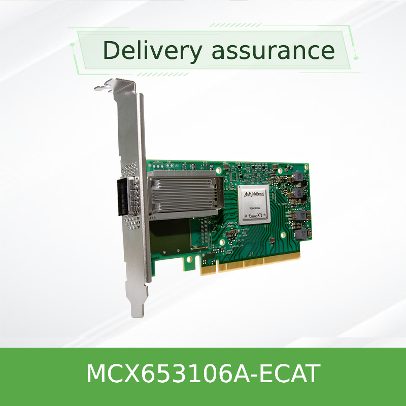 Оригинальный MCX653106A-ECAT Connect X-6 100Gb/S Dual Port QSFP56 Ethernet адаптер
