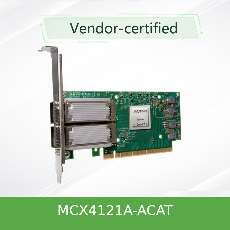 MCX4121A-ACAT ConnectX®-4 Lx EN Nic Сетевая интерфейсная карта 25GbE с двумя портами SFP28
