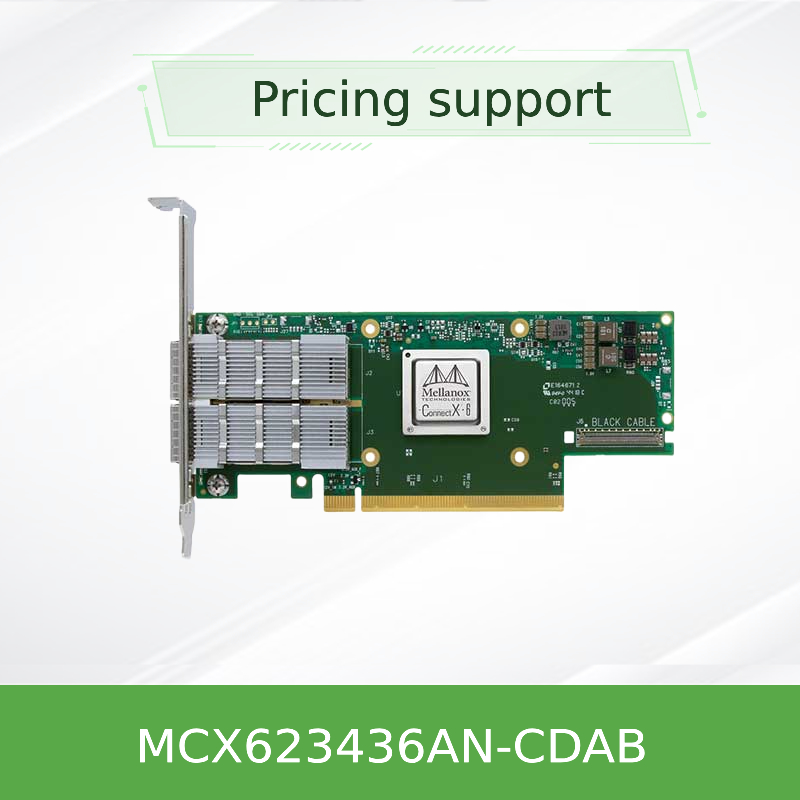 Nvidia MCX623436an-Cdab Connectx-6 Dx En Карта адаптера, 100 Gb, Ocp3.0, с управлением хостами, двумя портами Qsfp56, Pcie 4.0 X16, без крипто, Thumbscrew (Pull Tab)