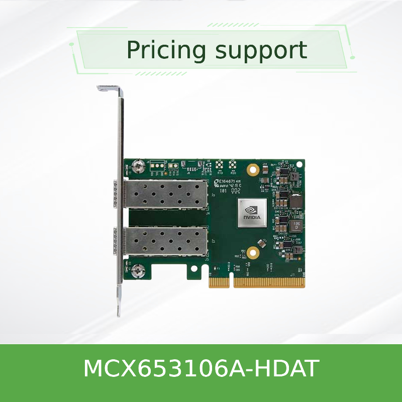 Переходник MCX653106A-HDAT ConnectX карты сети VPI локальных сетей HDR 200GbE Mellanox двойной гавани 6 QSFP56
