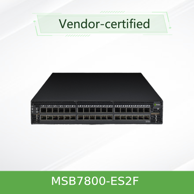 Система 36 QSFP28 InfiniBand EDR 100Gb/S переключателя сети MSB7800-ES2F Mellanox переносит 1U