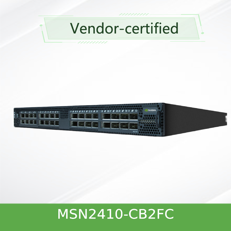 Линукс кумулюса переключателя сети MSN2410-CB2FC Mellanox sN2410Mellanox 48 SFP28 переносит 8 портов QSFP28