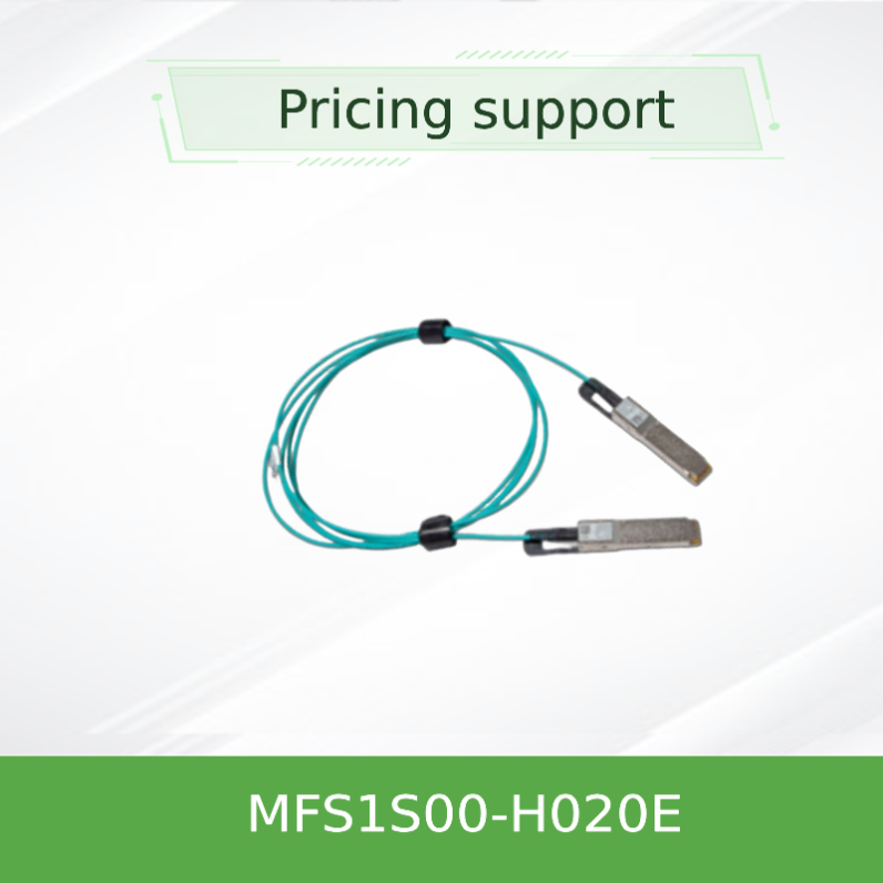 Кабель AOC Mellanox с низкой задержкой MFS1S00-H020E Разветвительный кабель Ethernet 200GbE на 2x100GbE 20 м