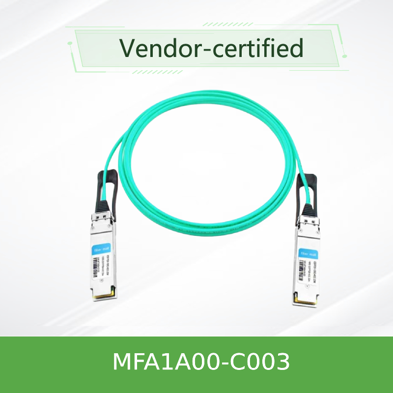 Оптический кабель MFA1A00-C003 100GbE 3m QSFP LSZH Mellanox AOC активный