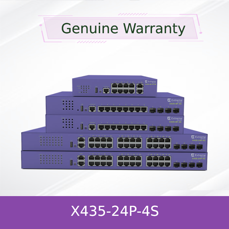 24P Коммутатор Extreme Networks X435 AVB X435 4S 68 Гбит/с 50.6 Mpps новый и оригинальный