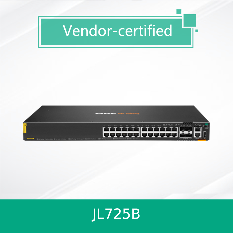 100% Подлинные продукты HPE Aruba Networking CX 6200F 24G Class-4 PoE 4SFP+ 370W Switch (JL725B)