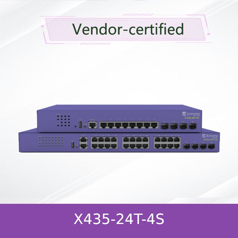 Экстремальные сети X435-24T-4S 24-портный гигабитный Ethernet-счетчик с 4 SFP Uplinks
