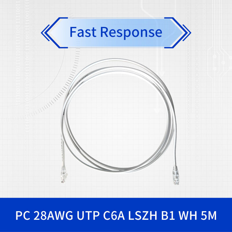 Cat 6A U/UTP Small Diameter RJ45 Cord, LSZH B1 5M