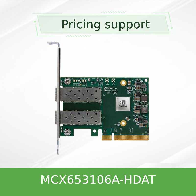 NVIDIA Mellanox ConnectX-6 MCX653106A-HDAT двухпортовый адаптер InfiniBand 200 Гбит/с – PCIe 4.0 x16, In-Network Computing