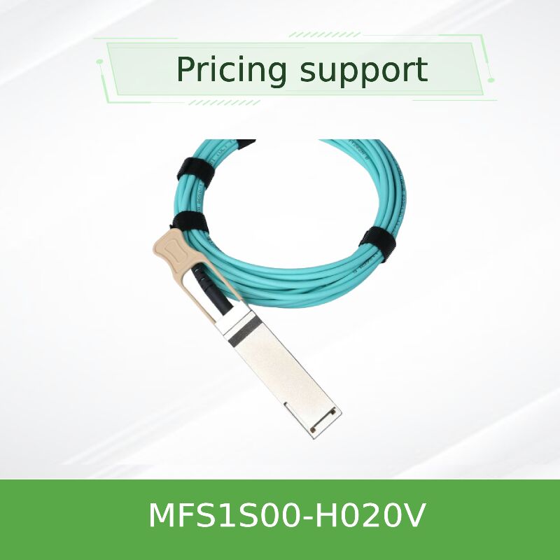 Активный оптический кабель NVIDIA Mellanox MFS1S00-H020V 200 Гбит/с QSFP56 AOC для HDR InfiniBand, 20 м